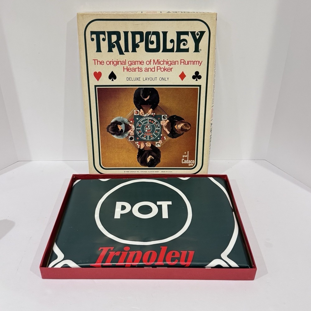 1969 Cadaco Tripoley Deluxe Layout Only Michigan‎ Rummy Hearts